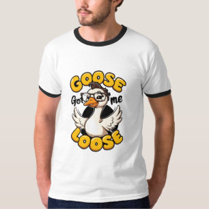 Camiseta Ganso me fez perder" - Ganso engraçado com óculos