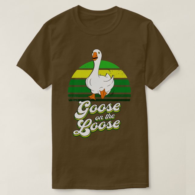 Camiseta Ganso No Animal Bobo Engraçado Perdido (Frente do Design)