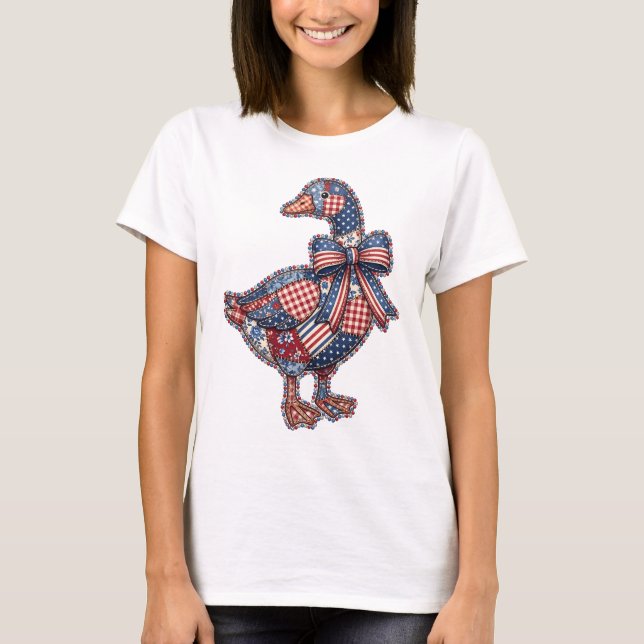 Camiseta Ganso Patriótico Acolchoado (Frente)