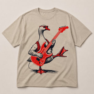 Camiseta Ganso Rockstar Legal Tocando Guitarra Elétrica Ver