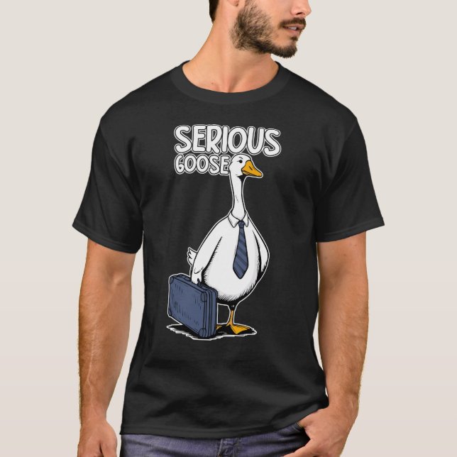 Camiseta Ganso Sério Engraçado (Frente)