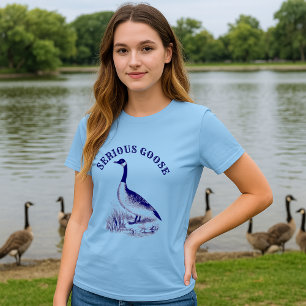 Camiseta Ganso Sério Gravura da Era Vitoriana Impressão