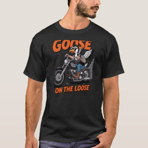 Camiseta Ganso Solto Motocicleta Tatuado Motoqueiro