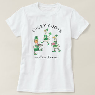 Camiseta Gansos Dançantes Sortudos e Divertidos St Patrick'