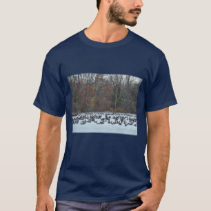 Camiseta Gansos de Canadá no reservatório da pista verde