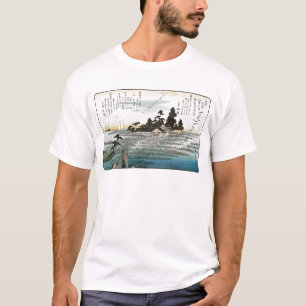 Camiseta Gansos descendentes em Haneda, C. 1837-38. JAPÃO