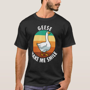 Camiseta Gansos Sorriem Irônico Dizendo Vida Selvagem Pássa