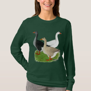 Camiseta Gansos:  Trio adornado