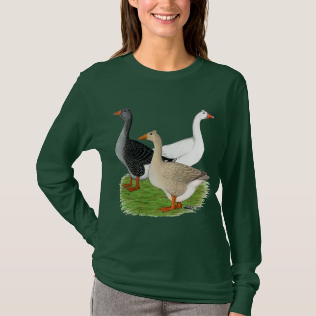 Camiseta Gansos: Trio Tufted (Frente)