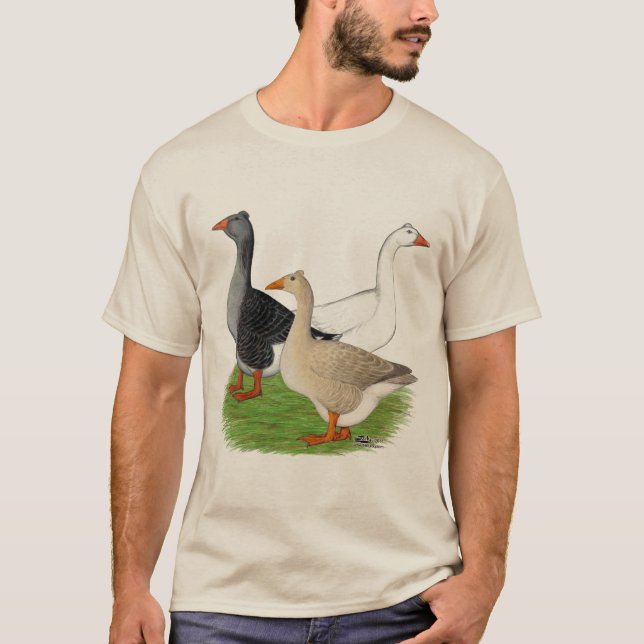 Camiseta Gansos: Trio Tufted (Frente)