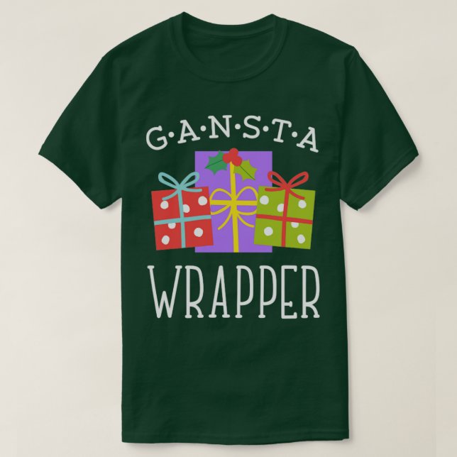 Camiseta Gansta Wrapper Boxes de Natal (Frente do Design)