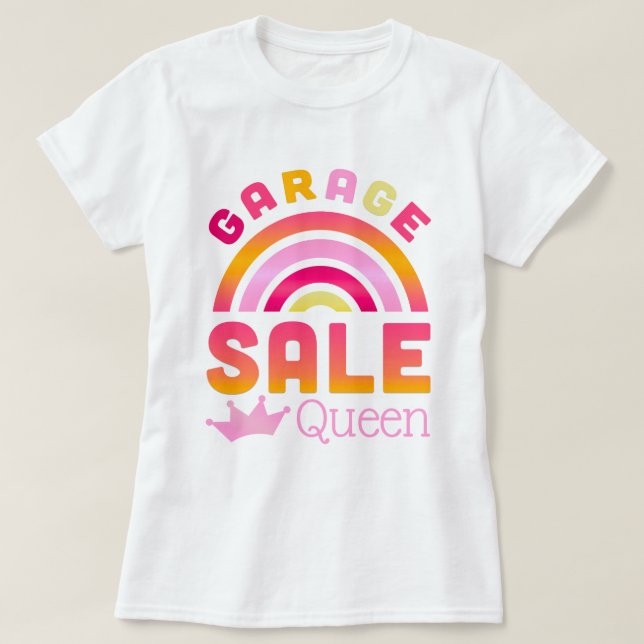 Camiseta Garage Sale Queen Rainbow T-Shirt (Frente do Design)