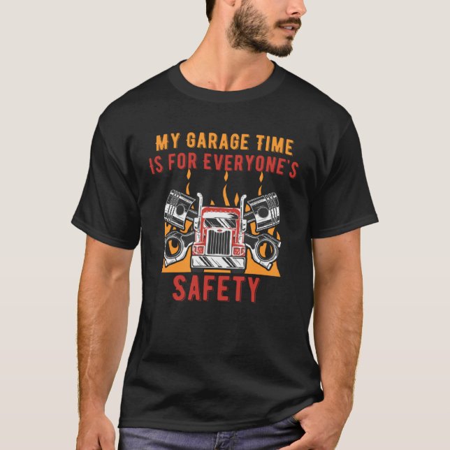 Camiseta Garage Time Is for Safety Car  Daddy Car Enthusias (Frente)