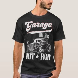 Camiseta GarageBuild & RepairGaragem de Hot RodAntiga Muscu