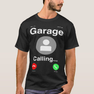 Camiseta Garagem Chama Mecânico Automático Do Carro