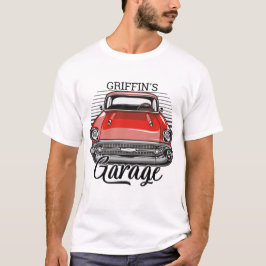Camiseta Garagem de Automóveis Clássicos Retroativos do NOM