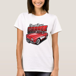 Camiseta Garagem de Carro Esportivo Vermelho Clássico 1961 