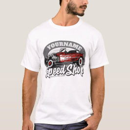 Camiseta Garagem de Compro de Velocidade do Roadster Rockab
