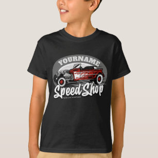 Camiseta Garagem de velocidade Comprada do Roadster Red Hot