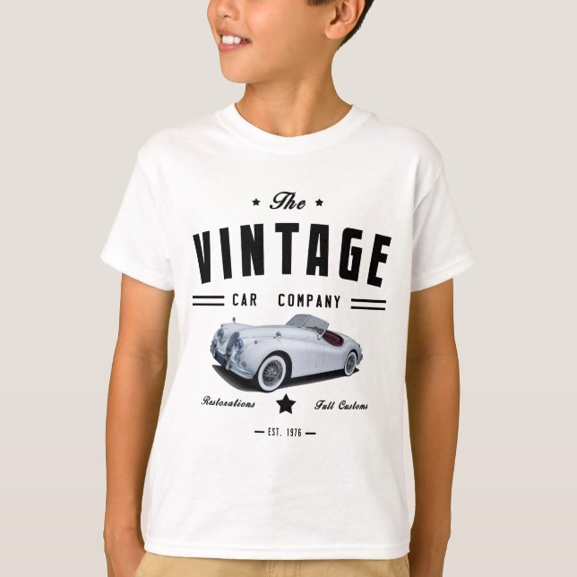 Camiseta Garagem do carro de Jaguar do vintage (Frente)