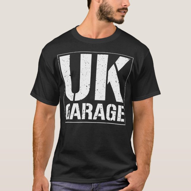 Camiseta Garagem do Reino Unido - EDM Dubstep DJ Raver (Frente)