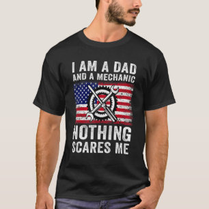 Camiseta Garagem Eu Sou Pai Mecânico Nada Me Assusta Pai