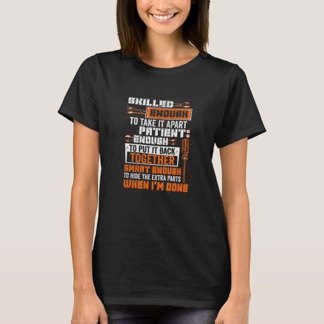 Camiseta Garagem Homens Inteligentes o Suficiente para Esco (Frente)