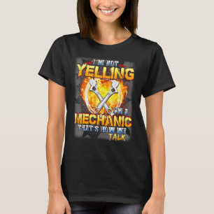Camiseta Garagem Não Estou Gritando Sou Um Mecânico Sarcást