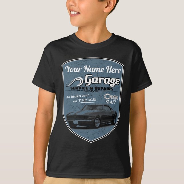 Camiseta Garagem personalizada de Camaro (Frente)