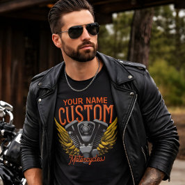 Camiseta Garagem Personalizada de Eagle Wings Biker