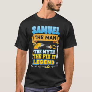 Camiseta Garagem Samuel O Homem Mito Conserta Lenda Pai