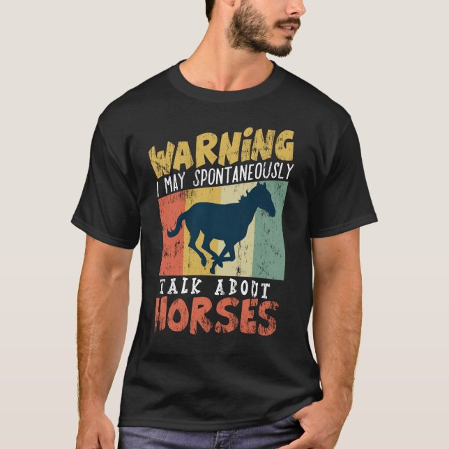 Camiseta garanhão engraçado eqeuestrian do cavalo de (Frente)