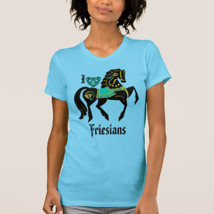 Camiseta Garanhão preto frísia/beleza negra, ouro/turques