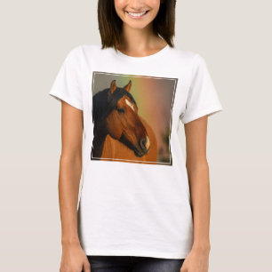 Camiseta Garanhão Selvagem, Luz Dourada e Arco-íris