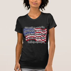 Camiseta Garantia da fidelidade com bandeira dos E.U.
