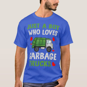 Camiseta Garbage Day Truck Just A Boy Who Loves Garbage Tru