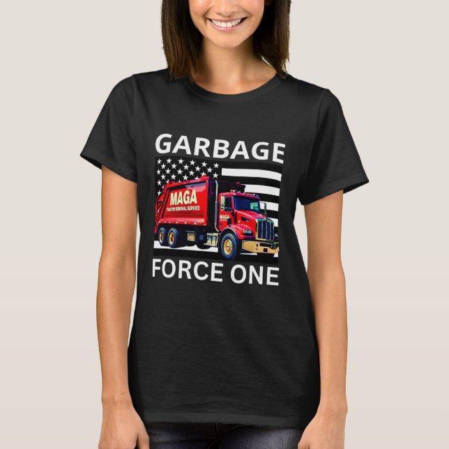 Camiseta Garbage Force One Trump Tee Mega Garbage Truck (Frente)