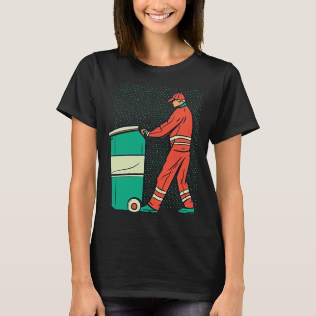Camiseta Garbage Man Cleaning Housekeeping (Frente)