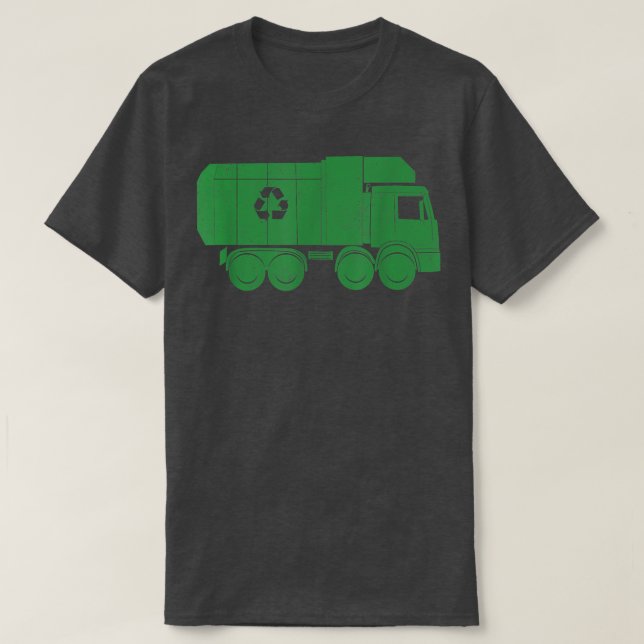 Camiseta Garbage Smiling Truck Boy Love Recycling Day Dustc (Frente do Design)