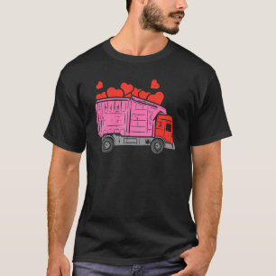 Camiseta Garbage Truck Hearts Toddler Boys Dia de os namora