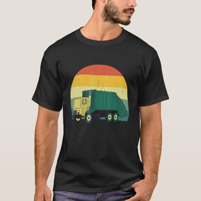 Camiseta Garbage Truck Mulheres do Caminhão Homens Crianças (Frente)