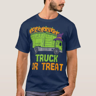 Camiseta Garbage Truck Pumpkins Toddler Baby Boys Halloween