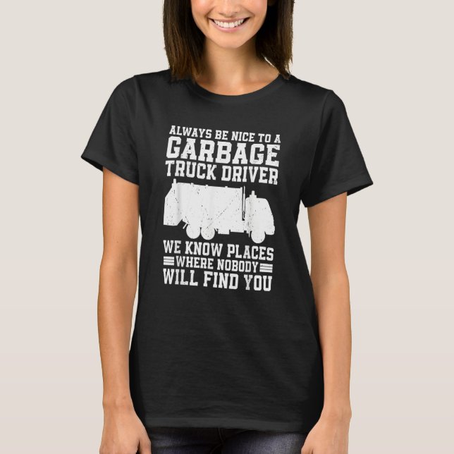 Camiseta Garbage Truck Recycling Trash Truck Garbage Day Se (Frente)