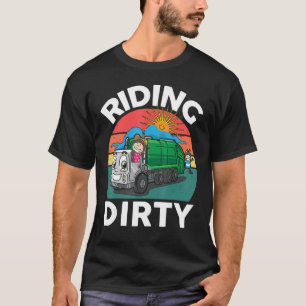 Camiseta Garbage Truck-Shirt Riding Dirty Boy Toddler F