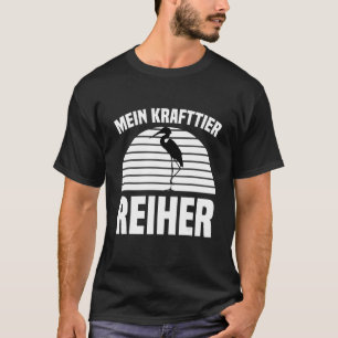 Camiseta Garça Animal de Poder Garça Acampamento Grou Peixe