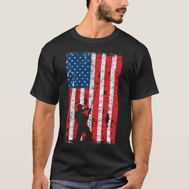 Camiseta Garça-azul-pequena espreitando peixes (Frente)
