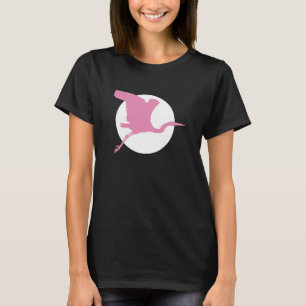 Camiseta Garça-real cor-de-rosa