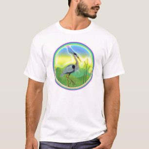 Camiseta Garça-real de grande azul