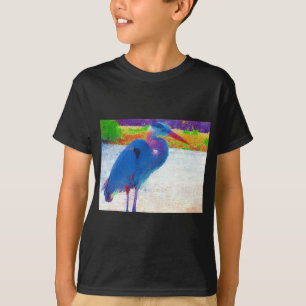 Camiseta Garça-real de grande azul