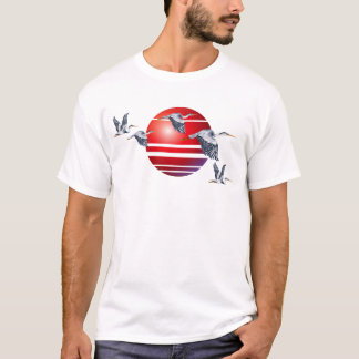 Camiseta Garças-reais e t-shirt de Sun